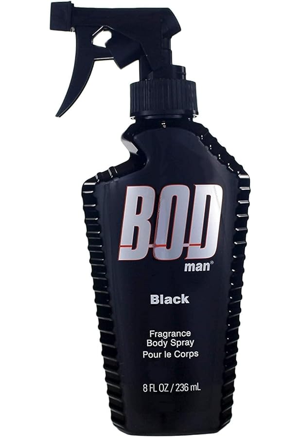BOD Man Black Fragrance Body Spray by Parfums de Coeur - 8 oz Body Spray For Man