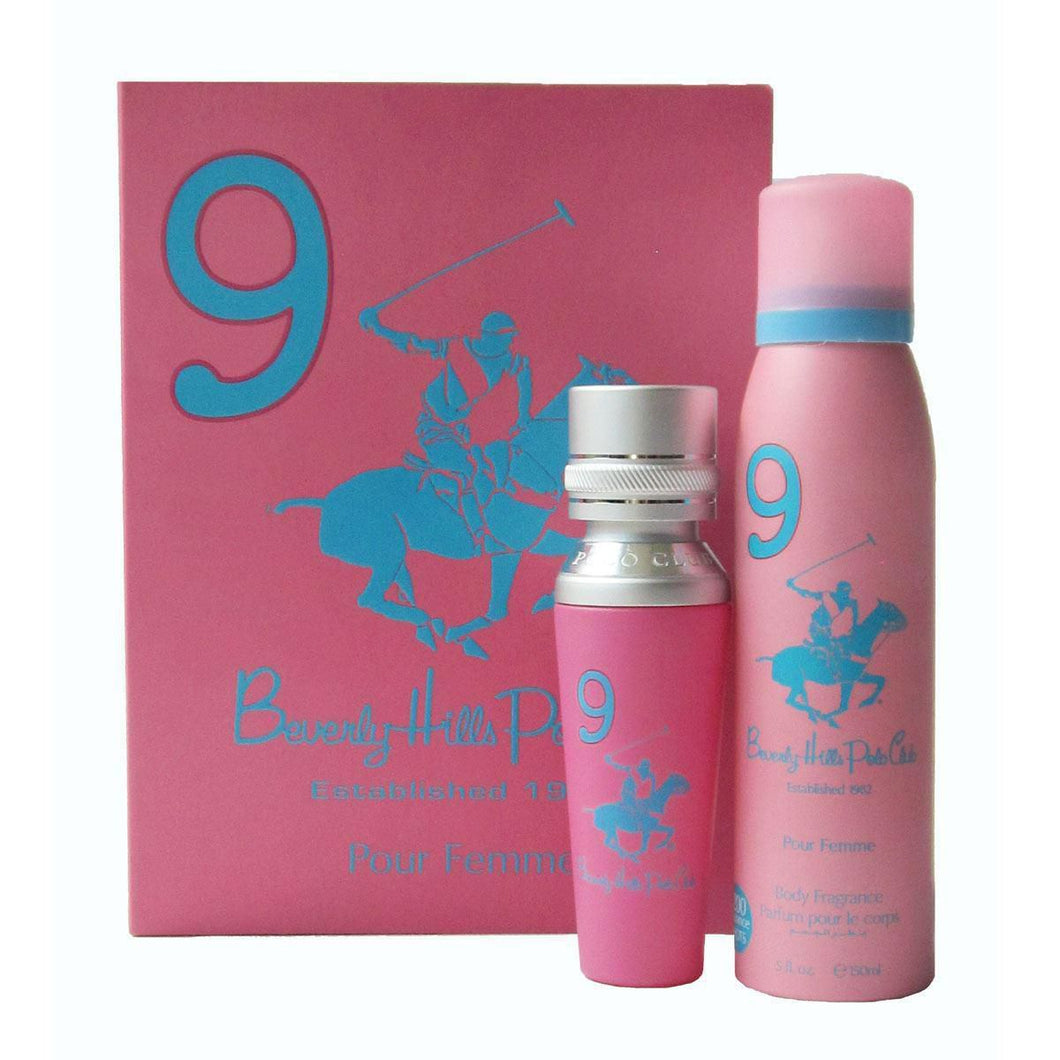 Beverly Hills Polo Club No.9 Eau De Parfum & Deodorant Gift Set (2Pcs) For Women