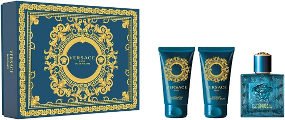 Versace Eros Pour Homme 3 Piece Gift Set  For Man