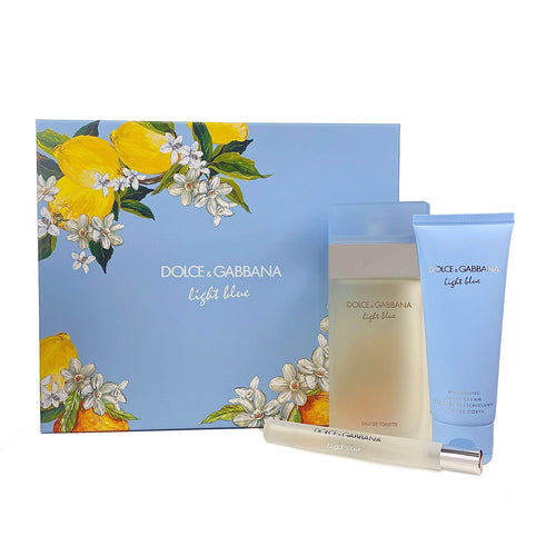 Dolce & Gabbana Light Blue 3 Piece Gift Set Eau de Toilette Spray For Women