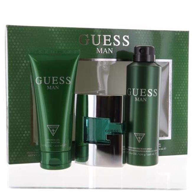 Guess 3 Piece Gift Set For Man Guess Man By Guess Eau de Toilette Spray 3 Piece Gift Set For Man