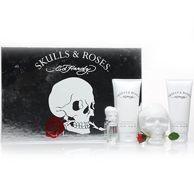 Ed Hardy Skulls & Roses eau De Parfum Spray 100 ml / 3.4 OZ. Gift Set For Women