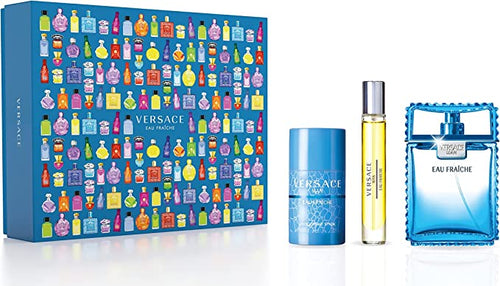 Versace Eau Fraiche Eau de Toilette Men 3 Piece Gift Set For  Man
