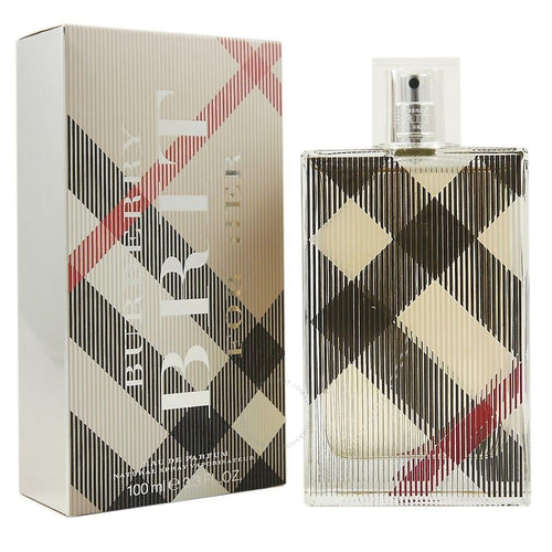 Combination of sweet and fresh tones, the Burberry Brit Eau de Toilette Spray for women is absolutely sensual and stimulating.  Notes: Crafted in the year 2004, this Burberry fragrance starts with fresh-fruity notes of Green Almond, Lemongrass, Pear, and Lime at the top. The heart unites whiffs of Almond, Sugar, and Peony for a sweet and exotic aroma that excites the senses. Comforting Vanilla, woody Mahogany, and balmy Amber merge at the base of the fragrance for a soft, seductive scent that lingers on.