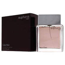Load image into Gallery viewer, Euphoria Cologne by Calvin Klein, Feel like the most mysterious, confident man in the room wearing Euphoria, an enigmatic men’s fragrance.  Notes:  Top notes of spicy black pepper and potent ginger open the scent with a bold, energizing atmosphere that will keep you alert and active for hours. Middle notes of light cedar, green sage, and black basil infiltrate the aroma with a botanical vibe that’s entirely refreshing and clean. 