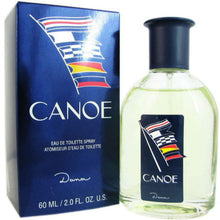 Load image into Gallery viewer, Canoe Cologne by Dana, Canoe is an aromatic fougere cologne for men that was released by Dana in 1936 .  Notes:  The nose that designed the fragrance is Jean Carles. This fragrance has top notes of lavender, clary sage, and lemon. Its middle notes consist of carnation, bourbon geranium, cedar, patchouli, and cloves. Its base notes blend the fragrance together with the finishing aromas of tonka bean, vanilla, oakmoss, musk, and heliotrope.
