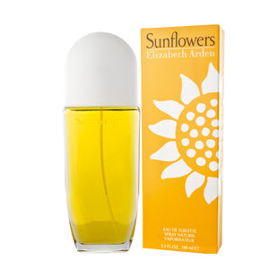 Sunflowers Perfume by Elizabeth Arden, The sweet, citrusy fragrance of Sunflowers perfume is perfect for all-day wear during the spring and summer.  Notes:  The combination of fruity notes and hints of floral produce a light, refreshing fragrance that is sure to delight the wearer. Opening with top notes of melon, mandarin orange, rosewood, lemon, orange blossom, bergamot, and peach, this perfume has a fruity overtone with splashes of zesty citrus and a hint of woodiness