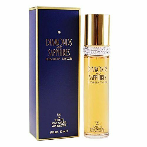Diamonds & Saphires Perfume by Elizabeth Taylor, First introduced in 1993, Diamonds & Sapphires by Elizabeth Taylor is a combination of floral and fruity evokes images of spring.  Notes:  Base notes of sandalwood, amber, musk, and vetiver create a sophisticated undertone that perfectly blends with middle notes of spice, rhubarb, jasmine, ylang-ylang and rose. The top notes of melon, freesia, galbanum, peach, and lily-of-the-valle