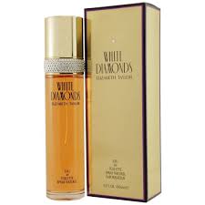 White Diamonds Perfume by Elizabeth Taylor, White Diamonds is a classically inspired floral fragrance that showcases the beauty of simple elegance.  Notes:  Top notes of bergamot, neroli, lily and orange. Heart notes of violet, jasmine, rose, ylang-ylang, narcissus and Egyptian tuberose. Base notes of patchouli, amber, oakmoss, musk and sandalwood.