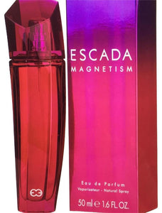 Choose a fragrance that makes you irresistible when you spray on Escada Magnetism Eau de parfum, the women's scent introduced by Escada in 2003. Sweet, juicy pineapple provides a fun, flirty opening, mixing with tangy black currant for an edgy appeal.  Notes: At the heart, florals steal the show, as fresh magnolia and powdery iris dance in the air around you.