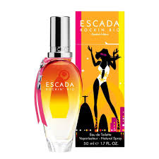 Escada Rockin'rio Perfume by Escada, Sway through your day with the playful Escada Rockin'Rio fragrance.  This fruity women’s scent finds its inspiration in the exotic Brazilian samba and warm tropical days.  Embrace your inner free-spirit and groove your way through your day with a quick spritz of this fun-loving scent before you head out the door.