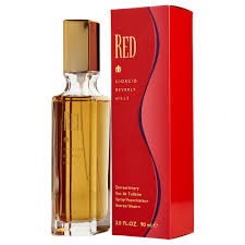 ed Perfume by Giorgio Beverly Hills, Red is an oriental floral fragrance for women that was launched in 1989.  This fragrance was created by perfumer Bob Aliano.  Notes:  It has top notes of bergamot, osmanthus, ylang-ylang, orange blossom, peach, black currant, hyacinth, aldehydes, and cherry. Its middle notes consist of carnation, rose, 