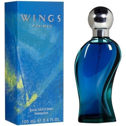Wings Cologne by Giorgio Beverly Hills, Launched in 1994, Wings for Men is a fresh, summery fragrance designed in collaboration with renowned perfumer Jean Claude Delville.  Notes: The blend opens dramatically with heady top notes of neroli, bergamot, lemon, green notes, and lavender. Heart notes of clary sage, lily of the valley, jasmine, coriander, and geranium create a center with an intoxicatingly floral essence, while base notes of musk, tonka bean, oakmoss, cedarwood
