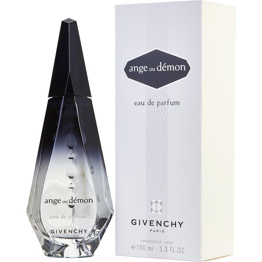 Ange Ou Demon Perfume by Givenchy, Ange Ou Demon by Givenchy is a tantalizing, ethereal perfume for women that is grounded with the woodsy maturity of creamy rosewood and hardy oak moss absolute.  Notes:  Introduced in 2006, this alluring, mystical fragrance opens with the top notes of mandarin, white cumin, and saffron. Its heart then blossoms with lily, orchid and ylang-ylang until the aroma transitions and closes with sweet, powdery vanilla