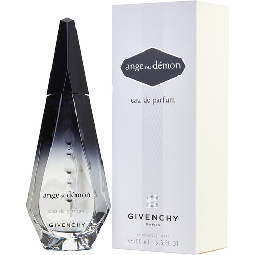 Ange Ou Demon Perfume by Givenchy, Ange Ou Demon by Givenchy is a tantalizing, ethereal perfume for women that is grounded with the woodsy maturity of creamy rosewood and hardy oak moss absolute.  Notes:  Introduced in 2006, this alluring, mystical fragrance opens with the top notes of mandarin, white cumin, and saffron. Its heart then blossoms with lily, orchid and ylang-ylang until the aroma transitions and closes with sweet, powdery vanilla