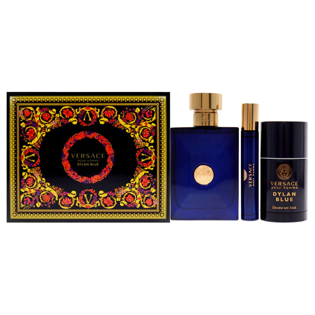 Versace Dylan Blue Eau de Toilette 3 Piece Gift Set For Man
