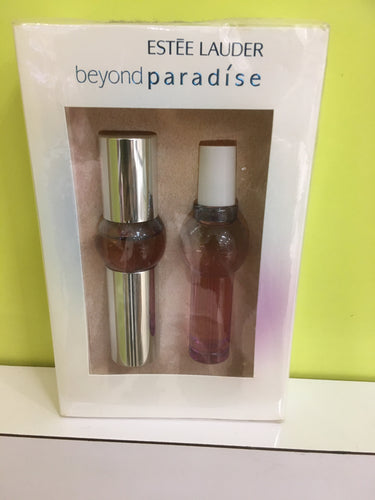 Gift Set Beyond Paradise Estee Lauder Eau De Parfum Spray 2 x 15 ml / 2 x 0.5 oz. Eau De Parfum Spray + 1 Recharge For Women