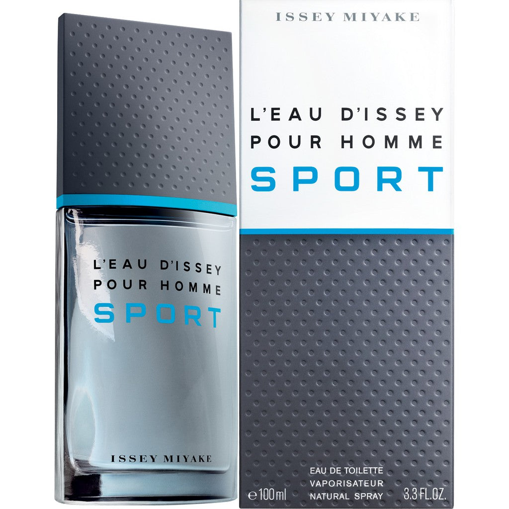 L'eau D'issey Pour Homme Sport Cologne by Issey Miyake, L'eau D'Issey Pour Homme Sport is a men’s woody aromatic cologne that was developed by perfumer Jacques Cavallier in 2012. It has citrus, woody, fresh spicy, aromatic, and leather main accords. The fragrance opens with fruity head notes of grapefruit and bergamot, followed by leather and nutmeg heart notes. 