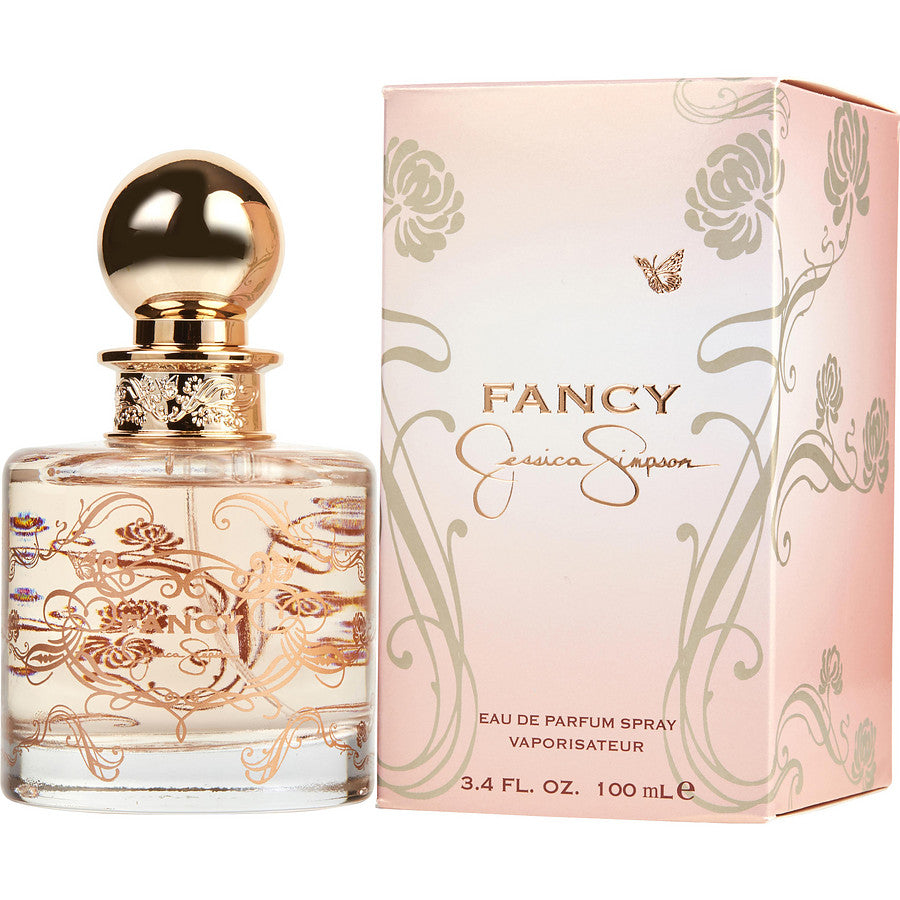 Fancy Perfume by Jessica Simpson, Launched in 2008 is Fancy, a sweet and fruity fragrance for women. This lively scent opens with top notes of pear, apricot and red berries. Caramel, almond, gardenia and jasmine create a unique heart. Amber, vanilla and sandalwood bottom notes close out the perfume. The nose behind this scent is Alexis Dadier.