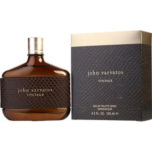 John Varvatos Vintage by John Varvatos Cologne. Splash on a little bit of John Varvatos Vintage for men in the morning and enjoy the woody fragrance all day and on into the night. Created by John Varvatos in 2006, this refined masculine scent features notes of basil and wormwood blended with rhubarb and quince notes in the middle. The fragrance rounds out with bottom notes of fennel to provide