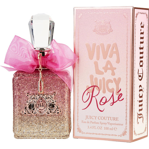 Viva La Juicy Rose Perfume by Juicy Couture, Put a little sparkle in your life with the glamorous and flirty Viva La Juicy Rose, a mesmerizing women’s fragrance.  Notes: This party-ready elixir combines fruity, floral, and earthy accords for a feminine, succulent perfume that’s sure to be a crowd-pleaser at every social function you attend. 