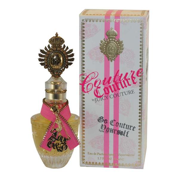 Couture Couture Perfume by Juicy Couture, Introduced in 2009, Couture Couture by Juicy Couture is a delectable celebration of sweet, floral fragrances.  Notes: A perfume for all seasons, this glamorous scent can be worn during the day or night. The top notes make an entrance with a citrus medley of mandarin orange, grapefruit, and African orange flower. The heart notes create a lovely composition of jasmine, plum, and honeysuckle. 