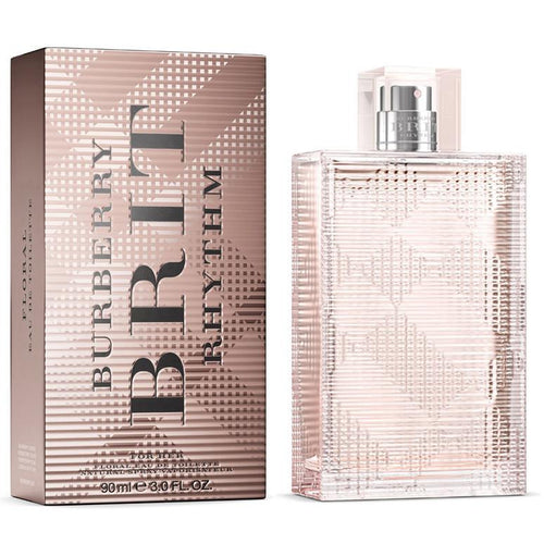 Burberry Brit Rhythm for Her Floral is a feminine perfume by Burberry. The scent was launched in 2015  Notes: Brit Rhythm Floral is a sensual, floral fragrance with an unexpected fruity twist. Fresh top notes of orchard fruit, Sicilian lemon, and orange open up to an intoxicating heart of Egyptian jasmine, lotus blossom, and dewy lilac.