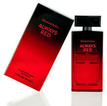 Load image into Gallery viewer, Always Red Perfume by Elizabeth Arden, With floral and sweet accords, Always Red by Elizabeth Arden is a great perfume to wear every day. It came out in 2015, and you will be immediately stricken with the opening notes of passion fruit, plum, and blood orange.  Notes:  The heart brings out aromas of jasmine, rose and pink freesia. Lastly, the base consists of mahogany, amber and praline.