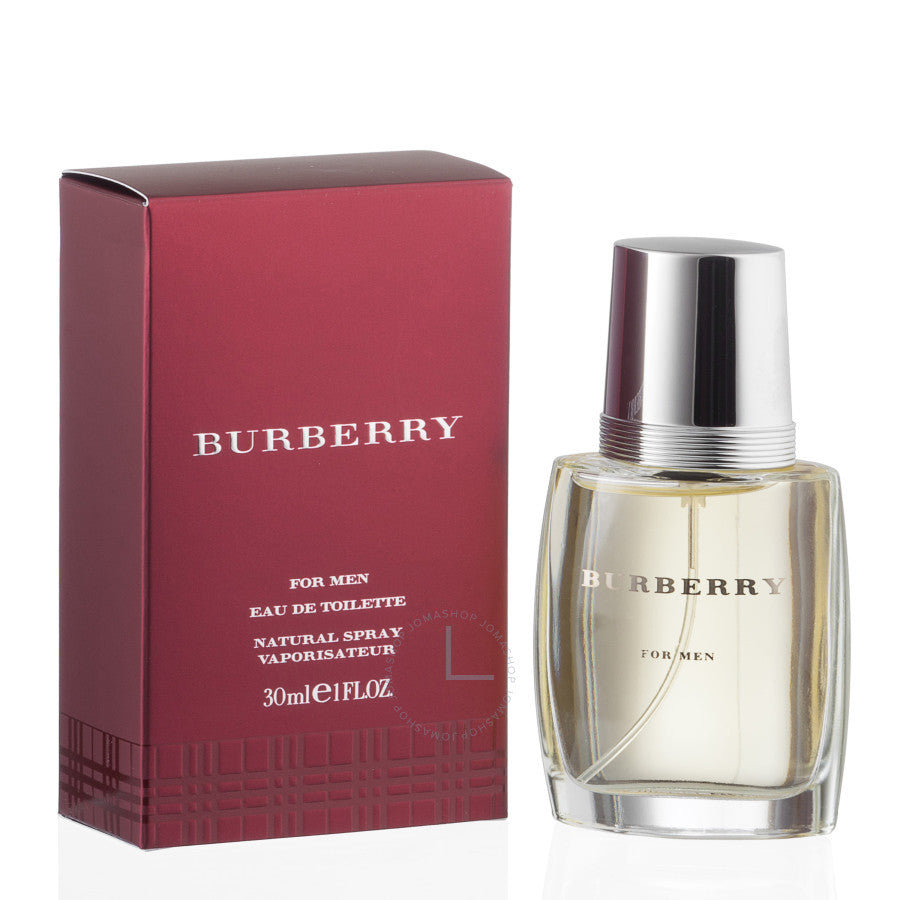 Burberry for men eau de toilette is a fresh and aromatic fragrance.  Launch date: 1995  Notes:  Burberry classic is classified as a sharp, spicy, lavender, amber fragrance. This masculine scent possesses a blend of mint, lavender, sandalwood, cedar, and rich amber.  The scent features bright top notes of bergamot, combined with the summer scents of lavender and mint; heart notes of moss, geranium and sandalwood add depth and vitality and warm notes of amber, cedar wood and tonka smooth the base.