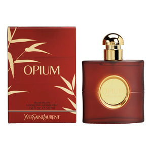 Opium Perfume by Yves Saint Laurent, Classy and sophisticated, Opium is one of the most famous Oriental perfumes in history. Sensual and aromatic, this fragrance has a vibrant, complex scent profile.  Notes: Top notes include a mix of spices and fruit dominated by clove, bergamot, coriander and plum. A sensual heart accord includes sandalwood, patchouli, peach and rose. These accords are rounded out by a long-lasting base 