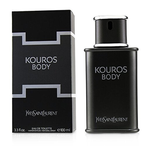Kouros Body Cologne by Yves Saint Laurent, Bring out your spicy side by wearing Kouros Body cologne. It was released in 2000.  Notes: Its composition opens wonderfully with notes of incense and eucalyptus. The heart is made up of clary sage and Chinese cedar. Benzoin is the only aroma in the base, which everything else rests on.