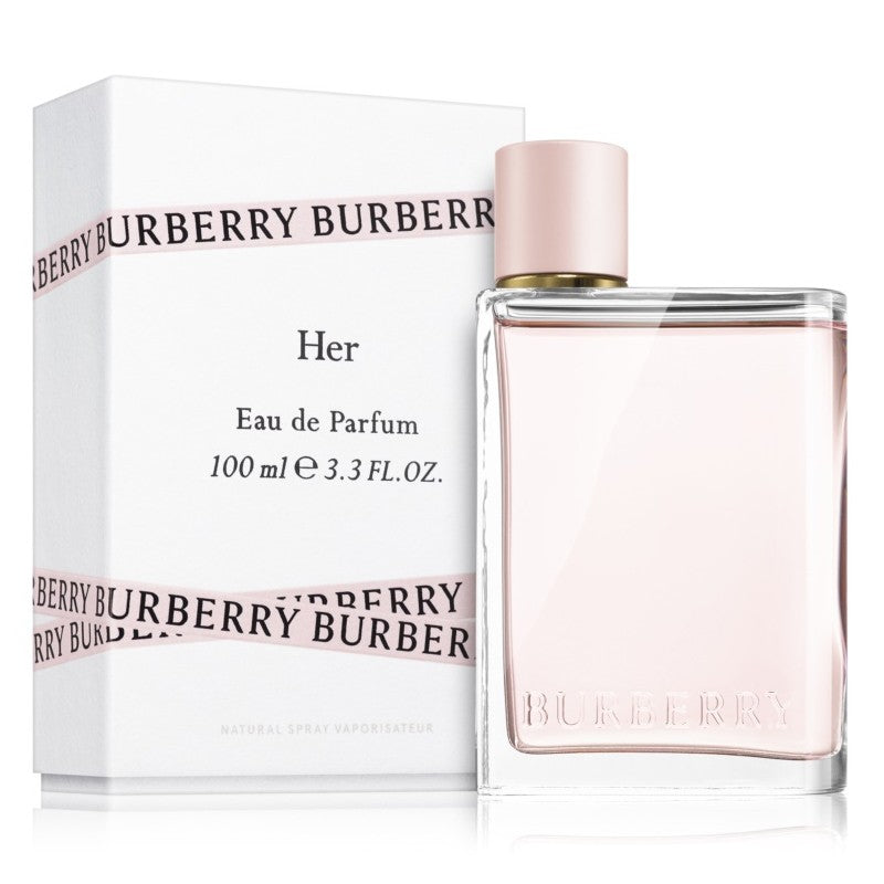 Burberry Her Perfume by Burberry, Burberry for Her is a sophisticated fruity floral perfume for women.   Notes: The juicy opening is graced by a colorful array of berries. A burst of strawberry is joined by additional mouth-watering top notes of tart blackberry, sour cherry, tangy raspberry, and black currant. 