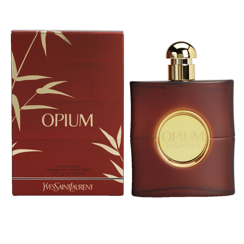 Opium Perfume by Yves Saint Laurent, Classy and sophisticated, Opium is one of the most famous Oriental perfumes in history. Sensual and aromatic, this fragrance has a vibrant, complex scent profile.  Notes: Top notes include a mix of spices and fruit dominated by clove, bergamot, coriander and plum. A sensual heart accord includes sandalwood, patchouli, peach and rose. These accords are rounded out by a long-lasting base 