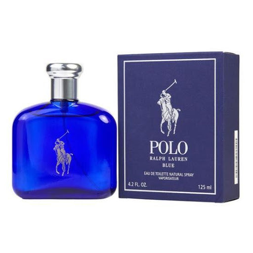 Polo Blue Cologne by Ralph Lauren, Released in 2003, Polo Blue is yet another exciting take on the acclaimed fragrance series.  Notes: This fruit-filled, woodsy blend, designed by perfumers Carlos Benaim and Christophe Laudamiel, features top notes of cucumber, melon, and mandarin orange. Herbaceous notes of sage, basil, and geranium make up the heart of this fragrance, 