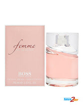Load image into Gallery viewer, Boss Femme Perfume by Hugo Boss, Step into a sparkling, chic fantasy with Boss Femme, a luminous women’s fragrance. This dreamy concoction is a blend of floral and citrus accords perfect for the modern, sophisticated woman on the go.  Notes: Top notes of sweet blackcurrant, tangerine, and white freesia start the perfume with a light and cheerful atmosphere, while heart notes of Bulgarian rose, jasmine, and lily add a floral bouquet that’s an unparalleled force. B