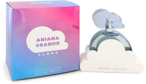 Ariana Grande Cloud Perfume by Ariana Grande, This fragrance is a new addition to fruity floral gourmand scents. Ariana Grande Cloud, launched in 2018, is on the light side for both longevity and sillage.   Notes:  It opens with top notes of bergamot, pear, and lavender for an introduction to the fruity and floral tones. The middle notes settle into sweetness with praline, vanilla orchid