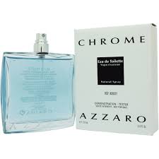 Chrome Cologne by Azzaro, First launched in 1996, Chrome is a fresh spicy cologne with woody accords.   Notes: This aromatic fragrance opens with citrusy top notes of lemon, bergamot, pineapple, neroli, and rosemary. Jasmine, coriander, and cyclamen make up the floral heart. The bottom notes contain tonka bean, cardamom, and musk with sandalwood, Brazilian rosewood, oakmoss, and cedar.