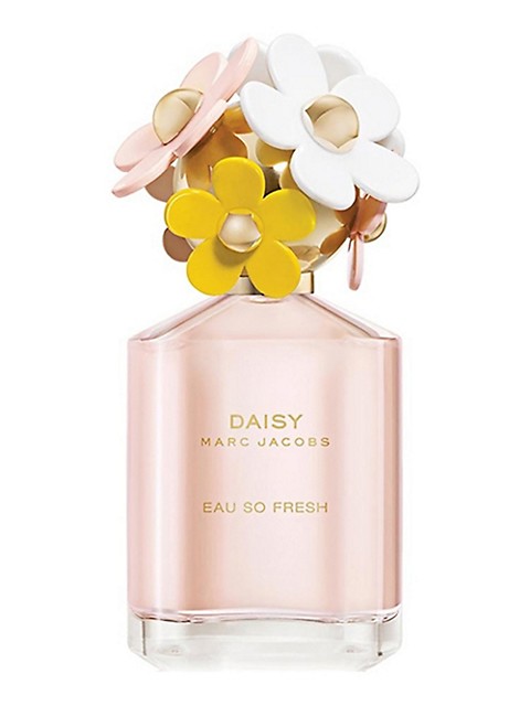Daisy Eau So Fresh is a bright, floral, fruity fragrance. it radiates with a sunny and sparkling energy.  Notes: Playful with a whimiscal spirit, this version of the original daisy scent radiates with crisp raspberry, sensuous wild rose, and deep and warm plum. Sophisticated but not too serious, daisy eau so fresh captures the vintage flavour of marc jacobs’ feminine, edgy designs.