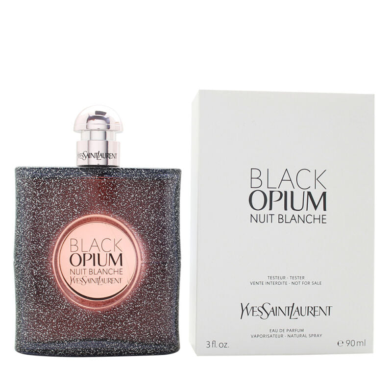 Black Opium Nuit Blanche Perfume by Yves Saint Laurent, Become entranced by the dark seduction of Black Opium Nuit Blanche, a sensual women’s fragrance by Yves Saint Laurent.  Notes: This mesmerizing perfume immediately grabs your attention with its rich sweet and spicy accords. Top notes of anise, bourbon pepper and rice open the scent with an exotic touch, while heart notes of coriander, 