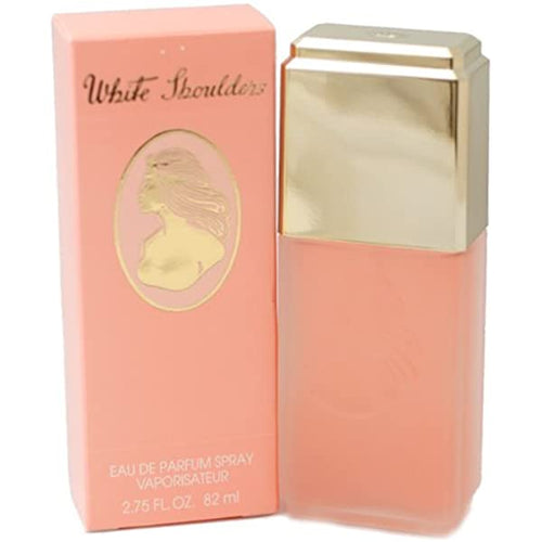 White Shoulders Perfume by Evyan, One of the first fragrances created by Dr. Walter Langer for his new brand in 1943, White Shoulders is a floral ode to a beloved wife.  Notes : This bright fragrance opens with gentle notes of aldehydes and orange blossom with hints of peach and bergamot. The middle blossoms with expressive notes of lilac, gardenia, tuberose, jasmine, and lily with tickles of lily of the valley and iris. 