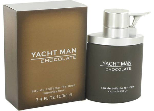 Yacht Man Chocolate Cologne by Myrurgia, Yacht Man Chocolate by Myrurgia is a delicious combination of sweet and spicy accords. Introduced in 2016, this fragrance is elegant and urbane, a scent that draws people in and leaves them wondering what cologne you have on.  Notes: The cologne opens with notes of bittersweet cocoa, rich sweet chocolate, and spicy cinnamon and clove. 