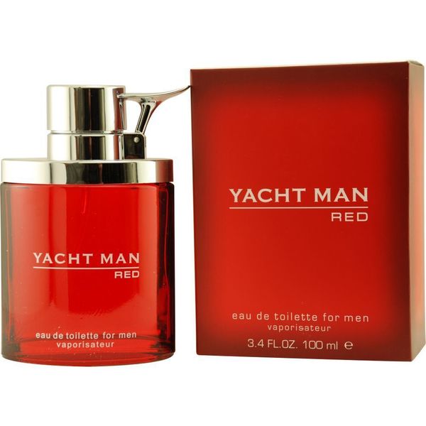 Yacht Man Red Cologne by Myrurgia, Yacht Man Red by Myrurgia is a spirited blend of spicy and musky accords. Introduced in 2004, this fragrance is passionate and unique, perfect for the man who likes to follow his own path.  Notes: The fragrance opens with tangy grapefruit and spicy, earthy cardamom. After that, black pepper, musk and sandalwood scents appear.