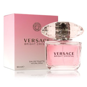 Bright Crystal Perfume by Versace, Bright Crystal is a floral, fruity, and musky fragrance designed by famed Spanish perfumer Alberto Morillas. Released by Versace in 2006, this fresh and luminous perfume is ideal for daytime wear, particularly during warmer months.  Notes: It opens with resonant top notes of citrusy yuzu and bittersweet pomegranate balanced by a frosted accord.