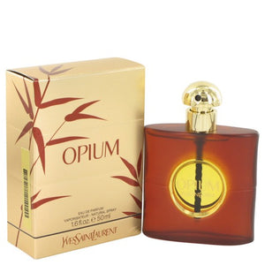 Opium Perfume by Yves Saint Laurent, Classy and sophisticated, Opium is one of the most famous Oriental perfumes in history. Sensual and aromatic, this fragrance has a vibrant, complex scent profile.  Notes: Top notes include a mix of spices and fruit dominated by clove, bergamot, coriander and plum. A sensual heart accord includes sandalwood, patchouli, peach and rose. These accords are rounded out by a long-lasting base 