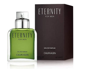 Eternity Cologne by Calvin Klein, Undeniably sexy, Eternity was launched in 1990. The masculine cologne is meant for steamy nights or any occasion that calls for confidence and strength.  Notes: Mandarin orange, lemon, and bergamot give an instant punch of clear, juicy citrus. Their energizing sweetness is softened only by a dash of herbal lavender. Middle notes of coriander, basil, jasmine, and sage combine for a complex aroma. Spicy and green, floral and sweet