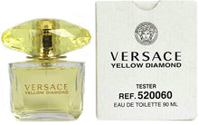 Load image into Gallery viewer, Yellow Diamond by Versace is a floral perfume for women crafted as a pure, transparent, luxurious and feminine. A sophisticated fragrance that is fresh, luxurious, and light.  Top notes of Amalfi Lemon, Pear, Bergamot, and Neroli.  Middle notes of Mimosa. Freesia, Water Lily, and African Orange Flower.  Base notes of Musk, Guaiac Wood, and Amber.
