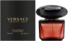 Load image into Gallery viewer, Crystal Noir by Versace is a Amber Floral fragrance for women. Crystal Noir was launched in 2004. The nose behind this fragrance is Antoine Lie. Top notes are Pepper, Ginger and Cardamom; middle notes are Coconut, Gardenia, Orange Blossom and Peony; base notes are Sandalwood, Musk and Amber