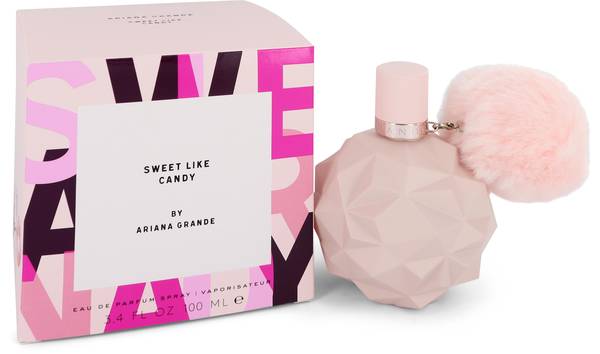 Sweet Like Candy Perfume by Ariana Grande, Sweet Like Candy is a delectable confection for the young and young at heart. The perfume, released in 2016, is a sugary creation with an upbeat personality, perfect for the bubbly optimist.  Notes:  The opening is a blast of juicy fruits. Bergamot, pear, blackberry, and black currants instantly revive your body and lift your mood. A dollop of delicious heavy cream leads into the lush heart notes of marshmallow, jasmine