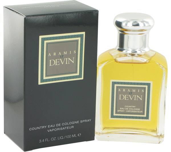 Devin Cologne by Aramis, Devin is a lovely cologne that has delighted men all over the world .   Notes:  It opens with scents of lemon, galbanum, Artemisia, aldehydes, bergamot, lavender and orange. The heart brings out a little more personality with pine tree needles, caraway, cinnamon, carnation and jasmine.