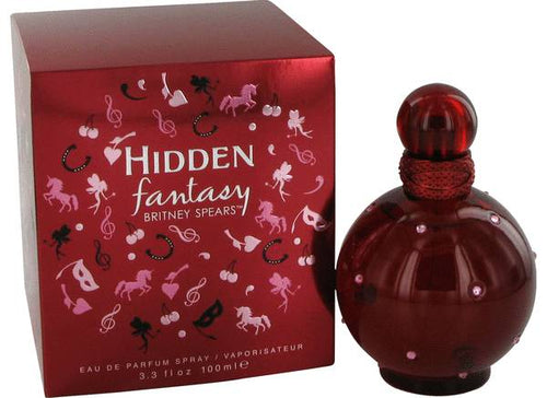 Hidden Fantasy Perfume by Britney Spears, Floral and fruity accords are abundant in Hidden Fantasy perfume.   Notes: This fragrance was initially introduced in 2008. The composition features an array of complex notes, including tangerine, sweet orange, verbena, grapefruit blossom, Napolitano cake, clove, vanilla bean, sambac jasmine, stargazer lily, amber, sandalwood and Jacaranda wood.  Style: It's extremely hard to find. It smells unique, sweet, clean, sophisticated.